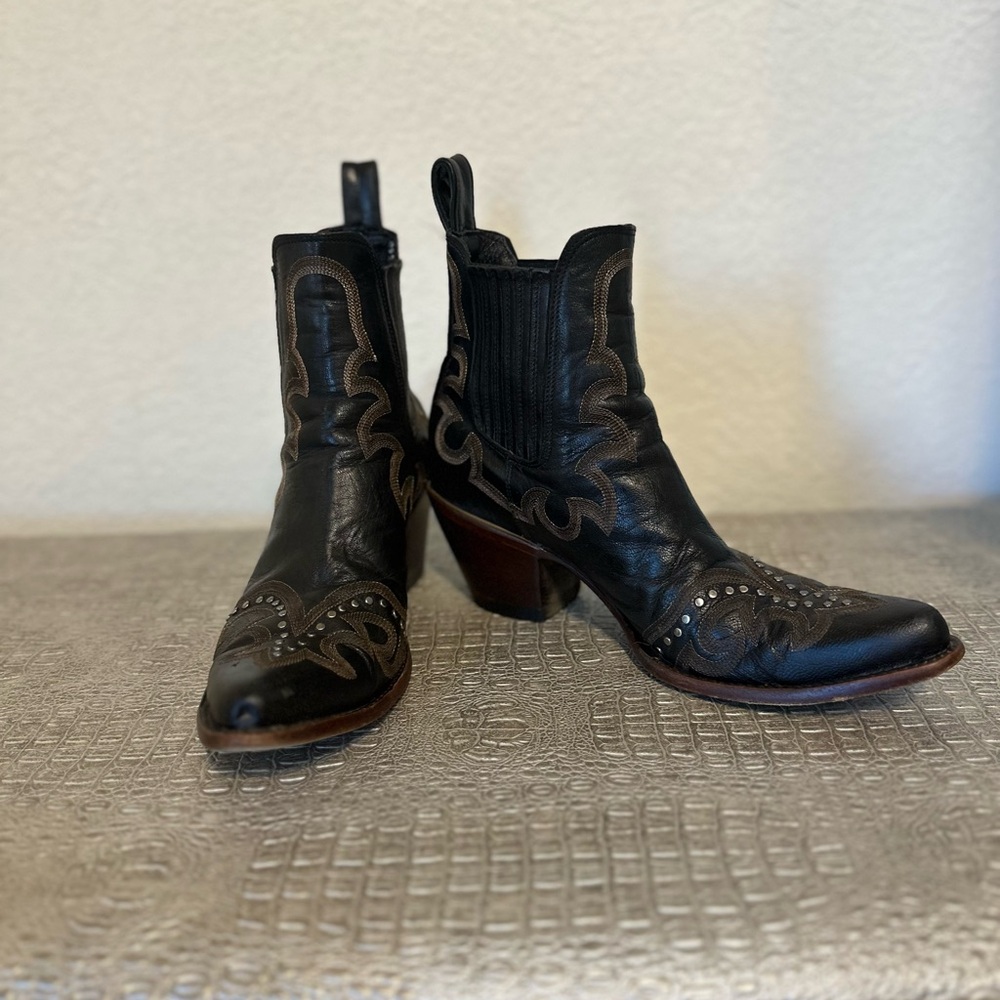 Black Western Ankle Boots
